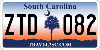 SC license plate ZTD082