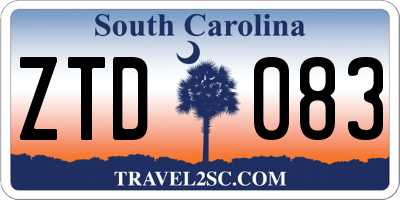 SC license plate ZTD083