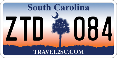 SC license plate ZTD084