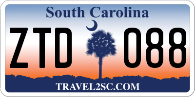 SC license plate ZTD088