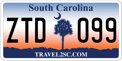 SC license plate ZTD099