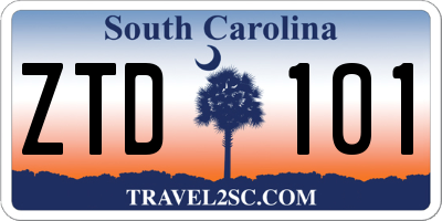 SC license plate ZTD101