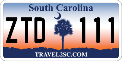SC license plate ZTD111