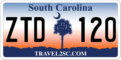 SC license plate ZTD120