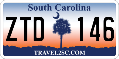 SC license plate ZTD146