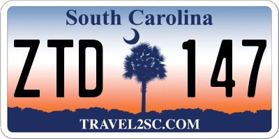 SC license plate ZTD147