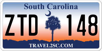 SC license plate ZTD148