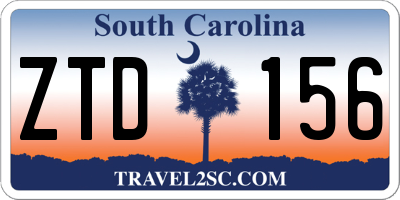 SC license plate ZTD156