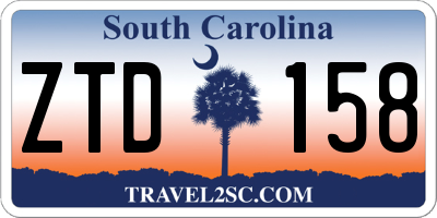 SC license plate ZTD158