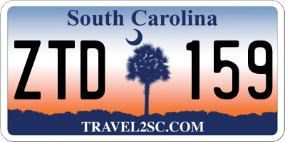 SC license plate ZTD159