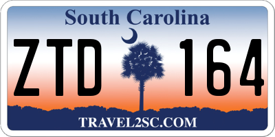 SC license plate ZTD164