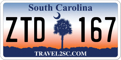 SC license plate ZTD167