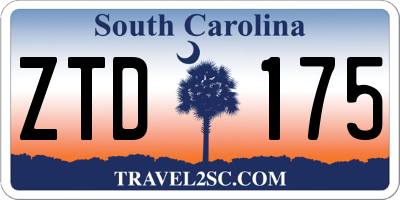 SC license plate ZTD175
