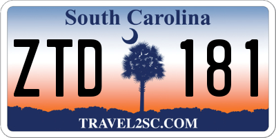 SC license plate ZTD181