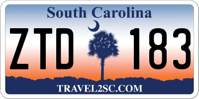 SC license plate ZTD183