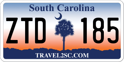 SC license plate ZTD185
