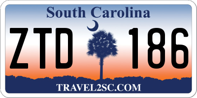 SC license plate ZTD186