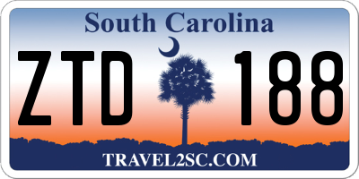 SC license plate ZTD188