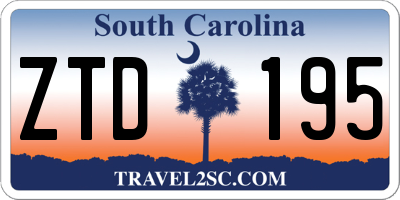 SC license plate ZTD195