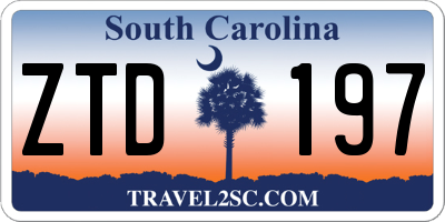 SC license plate ZTD197