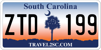 SC license plate ZTD199