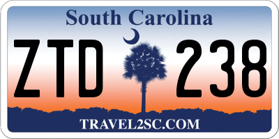 SC license plate ZTD238