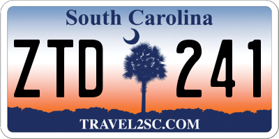 SC license plate ZTD241