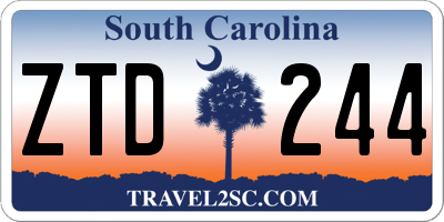 SC license plate ZTD244