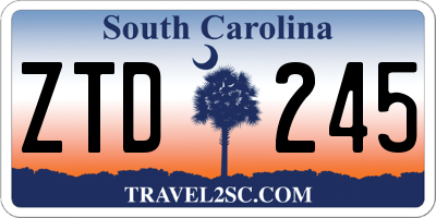 SC license plate ZTD245
