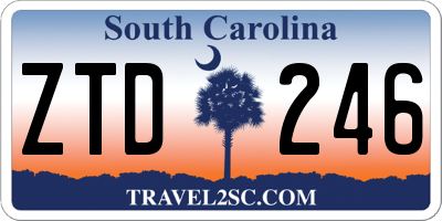SC license plate ZTD246