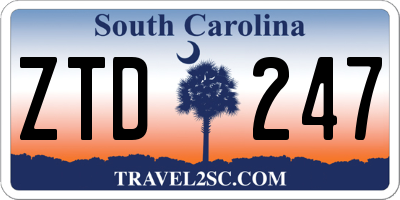 SC license plate ZTD247