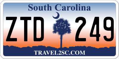 SC license plate ZTD249