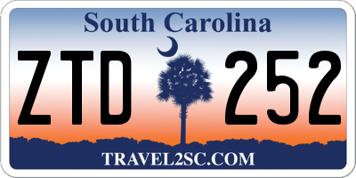 SC license plate ZTD252