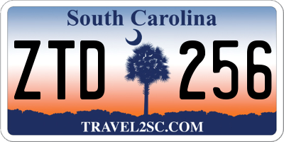 SC license plate ZTD256