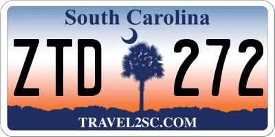 SC license plate ZTD272