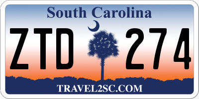 SC license plate ZTD274