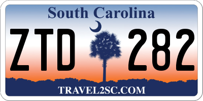 SC license plate ZTD282