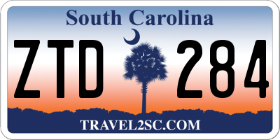 SC license plate ZTD284