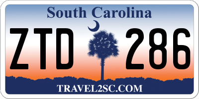 SC license plate ZTD286