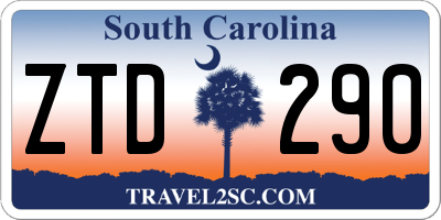 SC license plate ZTD290