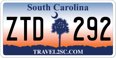 SC license plate ZTD292