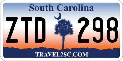 SC license plate ZTD298