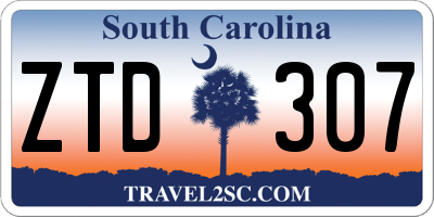 SC license plate ZTD307