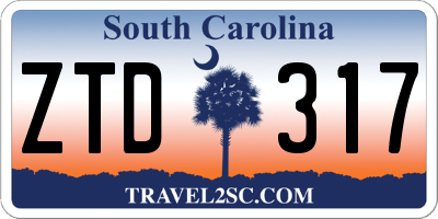 SC license plate ZTD317