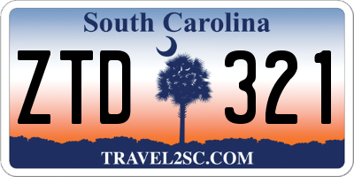 SC license plate ZTD321
