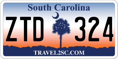 SC license plate ZTD324