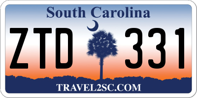 SC license plate ZTD331