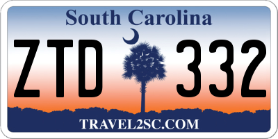 SC license plate ZTD332