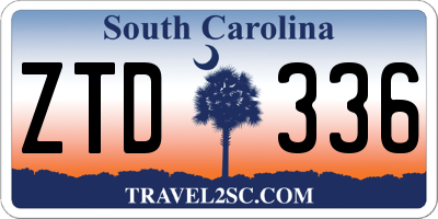 SC license plate ZTD336