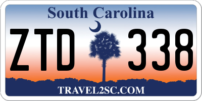 SC license plate ZTD338